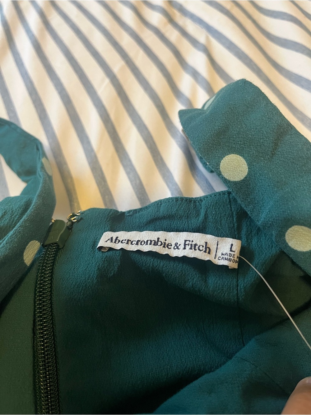 Abercrombie & Fitch Teal Green Polka Dot Sundress - Picture 4 of 6